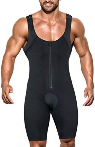 NonEcho Men Shapewear Tummy Control Full Body Shaper Slimming Bodysuit Plus Size