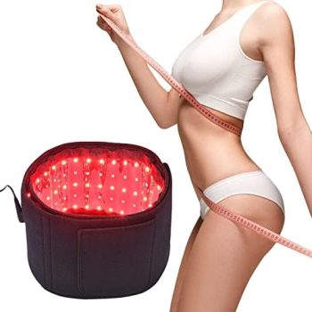 H HUKOER Red Infrared Light Therapy Device, Waist Belt,660nm LED Red Light and 850nm Near-Infrared Light are Used for Pain Relief,Red Light Therapy for Body（Black）.