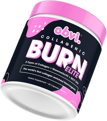 Obvi Burn Elite, Collagenic Fat Burner, Thermogenic Fat Burner for Weight Loss, Weight Management, Boost Energy and Focus, Youthful Skin and Hair, (30 Servings)