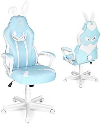 JOYFLY Gaming Chair, Computer Chair Kawaii Gamer Chair for Girls Teens, Ergonomic PC Office Chair with Lumbar Support for Women（Light Blue）