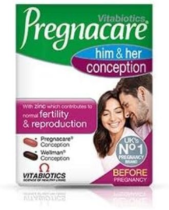 Vitabiotics – Pregnacare – His & Her Conception – 2×30 Tablets (Pack of 4)