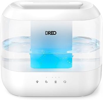 Dreo Humidifiers for Bedroom, Top Fill 4L Supersized Cool Mist Humidifier with Oil Diffuser and Nightlight, 32H Runtime, Quiet Ultrasonic Humidifiers for Home, Large Room, Baby Nursery and Plants