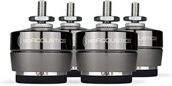 IsoAcoustics Gaia Series Isolation Feet for Speakers & Subwoofers (Gaia II, 120 lb max) – Set of 4