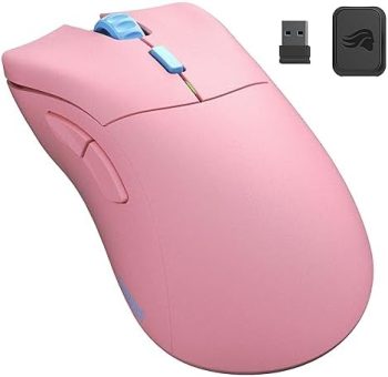 Glorious – Model D Forge, Ergonomic Mouse, Pink Wireless Mouse for Gaming, 6 Programmable Buttons, 80 hrs Battery Life, 19K Sensor, Superlight Weight 58g, Rechargeable, Limited Edition