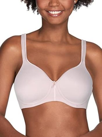 Vanity Fair Women’s Bra with 2-Way Convertible Straps, Body Caress Full Coverage, Lightly Lined Cups up to DD