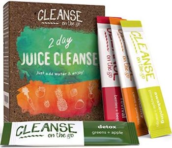 CLEANSE on the go – 2 Day Juice Cleanse – Just Add Water – 14 Powder Packets