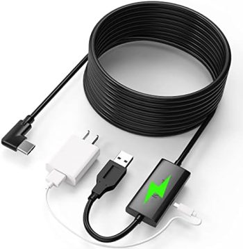 Kuject Design 20FT Link Cable for Quest 2/Pro, with Separate Charging Port for Ultra-Durable Power, USB 3.0 Type A to C Cable for VR Headset Accessories and Gaming PC