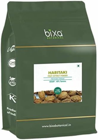 Haritaki (Terminalia Chebula/Harde) Dry Extract – 40% Tannins by Titration | 1 Kg, Pack of 1 | Supports Natural Bowel Cleansing, Throat Cleansing