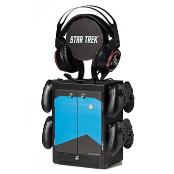 Numskull Star Trek Blue Gaming Locker, Controller Holder, Headset Stand for PS5, Xbox Series X S, Nintendo Switch – Official Star Trek Merchandise