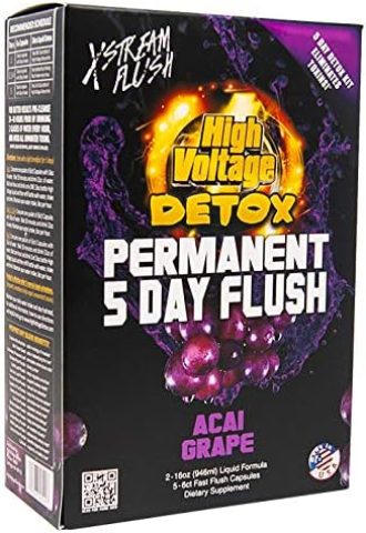 High Voltage Permanent 5 Day Flush Acai Grape Detox Kit