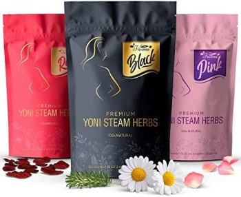 FIVONA Set of 3 Yoni Steaming Herbal Blends for V Steam – Natural Herbal Mix – 100% Pure Organic Blend – V Detox, Cleansing, PH Balance for Women – Revitalizing & Rejuvenating Care – 6 to 12 Sessions