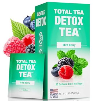 Total Tea Slimming Detox Tea Caffeine Free and Chiroflex Superfood Greens Powder Supplement