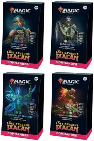 Magic: The Gathering The Lost Caverns of Ixalan Commander Deck Bundle – Includes All 4 Decks (Ahoy Mateys, Blood Rites, Explorers of The Deep, Veloci-ramp-tor)