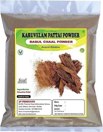 ZARU Karuvelam Pattai Powder 200g | Babul Bark Powder Acacia Nilotica Powder (Pack of 2x100g)